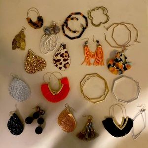 Variety of Earrings (20 pairs)
